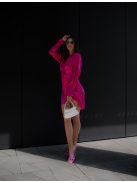 Pink Satin Shirt Dress