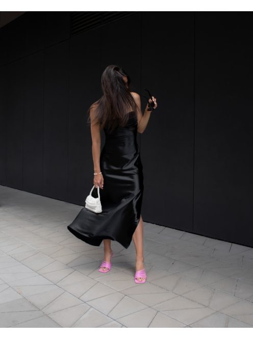 Black Maxi Satin Dress