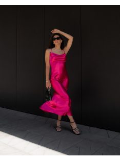 Pink  Maxi Satin Dress