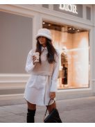 White Oversized Shirt Dress