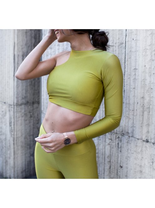 Pistachio Long Sleeve Asymmetric Top