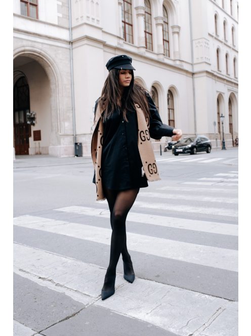 Black Oversized Shirt Dress